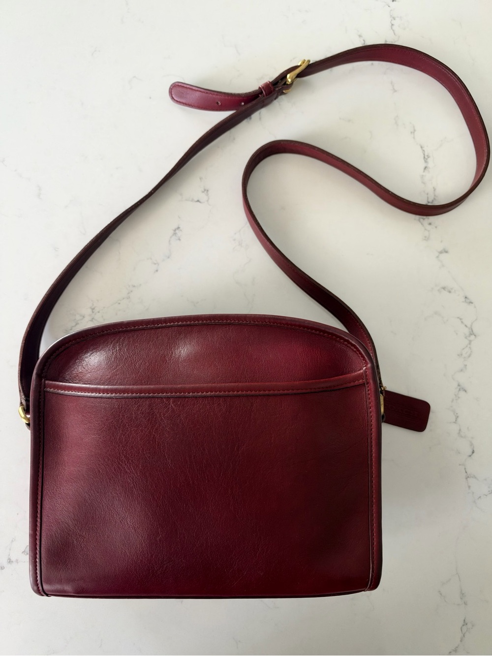 Vintage Coach Metropolis Zip 9087 in Bordeaux